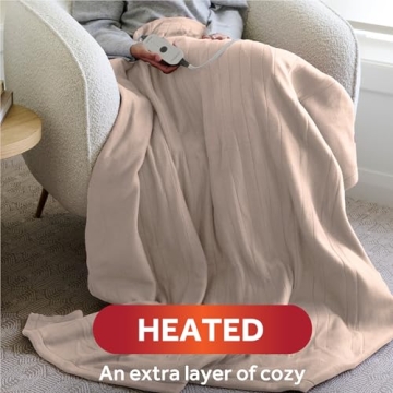 Sunbeam Royal Posh Heated Throw Adjustable Warmth