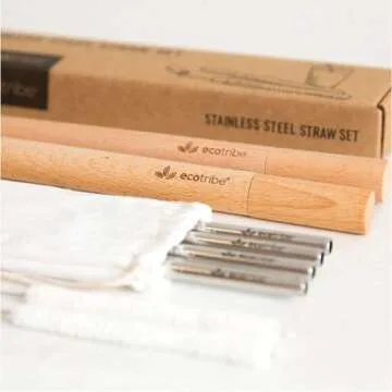EcoTribe Metal Straws - Eco-Friendly Drinking Solution