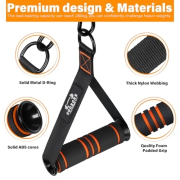 Heavy Duty Exercise Handles for Cable Machines & Gyms