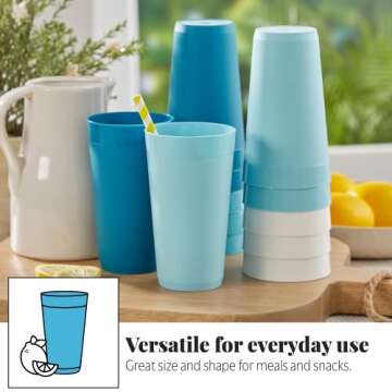 Durable BPA-Free Stackable Tumblers - Set of 12