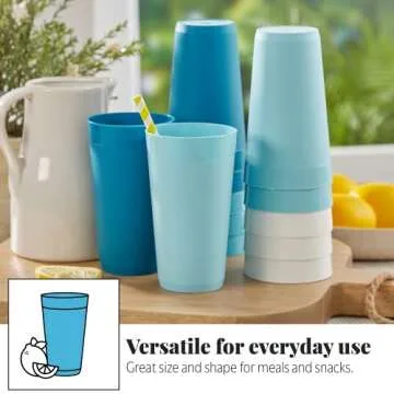 Durable BPA-Free Stackable Tumblers - Set of 12