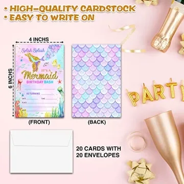 Enchanting Mermaid Birthday Invitations for Kids