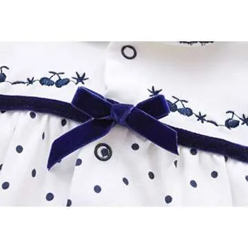 Hikido Newborn Baby Girl Button Romper Outfits Clothes with Adorable Cartoon Print Bodysuit for 0-3months Infant