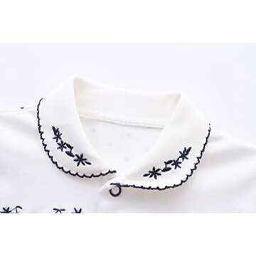 Hikido Newborn Baby Girl Button Romper Outfits Clothes with Adorable Cartoon Print Bodysuit for 0-3months Infant