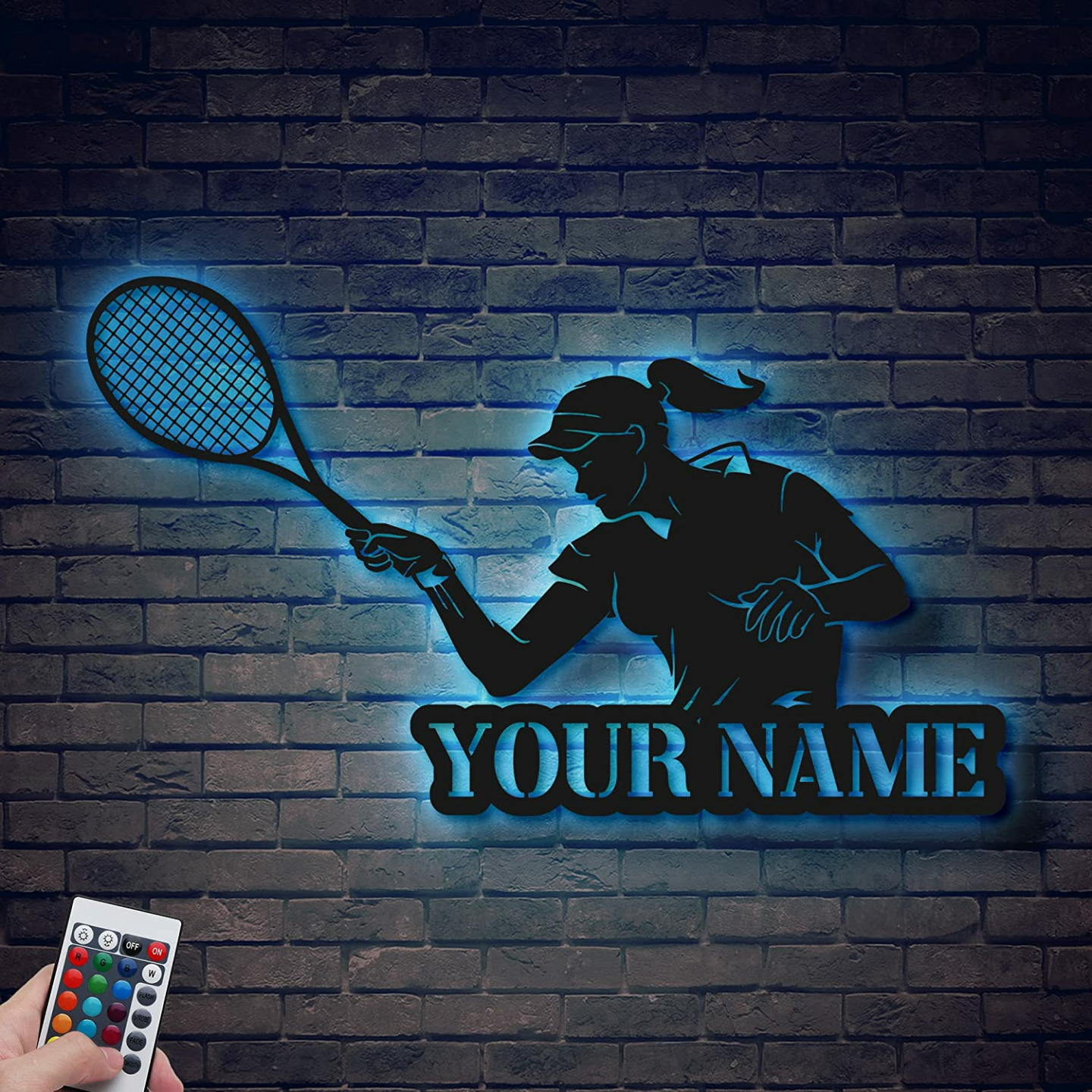 Tennis Girl Metal Wall Art - Unique Gift Idea