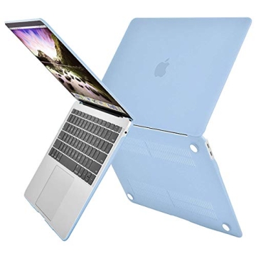 MOSISO Compatible with MacBook Air 13 inch Case 2022 2021 2020 2019 2018 Release A2337 M1 A2179 A1932 Touch ID, Plastic Hard Shell Cover&Keyboard Cover for MacBook Air 13.3 inch Case, Airy Blue