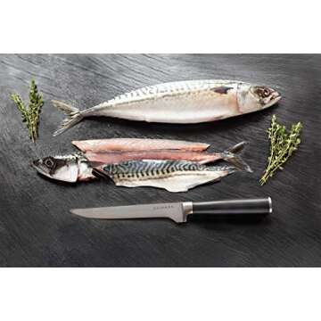 Ginsu Chikara Series Forged 19-Piece Japanese Knife Set, Black - Premium Cutlery Set with 420J Stain...