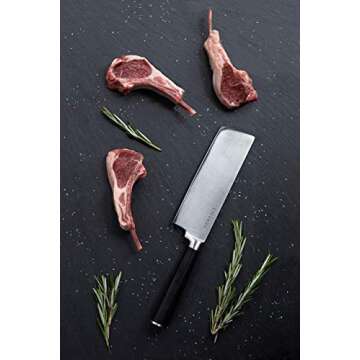 Ginsu Chikara Series Forged 19-Piece Japanese Knife Set, Black - Premium Cutlery Set with 420J Stainless Steel Kitchen Knives and Bamboo Block