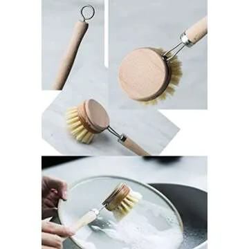 UBae Sisal Brush Set - 4pcs Kitchen Cleaning Brushes