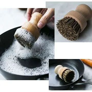 UBae Sisal Brush Set - 4pcs Kitchen Cleaning Brushes