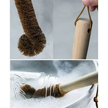 UBae Sisal Brush Set - 4pcs Kitchen Cleaning Brushes
