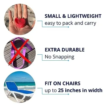 Durable Silicone Towel Bands for Beach Pool Cruise Chairs