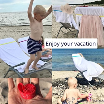 Durable Silicone Towel Bands for Beach Pool Cruise Chairs