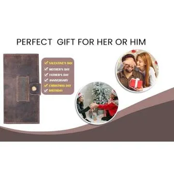 Buy TheAntiq Brown Leather Checkbook Cover with Pen Holder