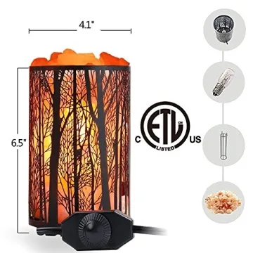 Himalayan Salt Lamp with Dimmer Switch – Unique Forest Design