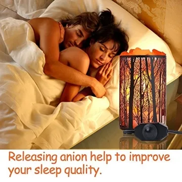Himalayan Salt Lamp with Dimmer Switch – Unique Forest Design