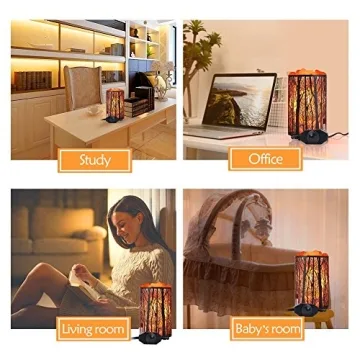 Himalayan Salt Lamp with Dimmer Switch – Unique Forest Design