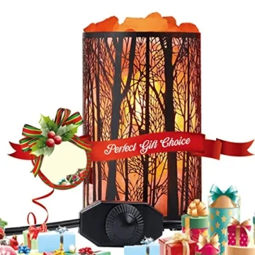 Himalayan Salt Lamp with Dimmer Switch – Unique Forest Design
