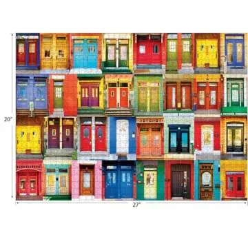 RoseArt - Kodak Premium - Colorful Montreal Doors - 1000 Piece Jigsaw Puzzle for Adults