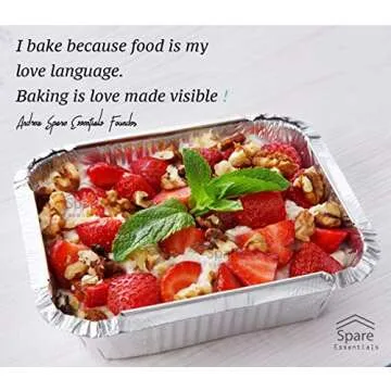 Spare Essentials 55 Pack Small Foil Pans with Lids