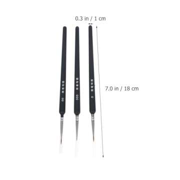 Micro Detail Paint Set,Wolf Hair Set for Art Painting Miniatures Acrylic Watercolor Oil Gouache (000...