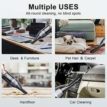UPFOX Cordless Handheld Vacuum Cleaner for Home and Car