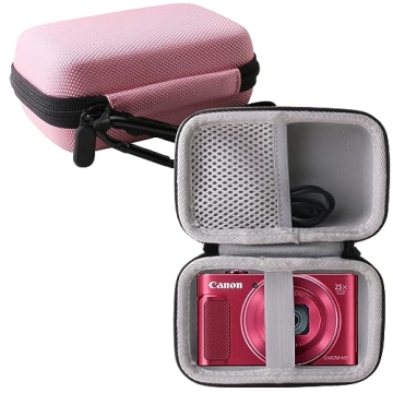 WERJIA Hard Carrying Case for Canon PowerShot Cameras - Pink
