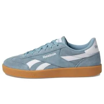 Reebok Unisex Smash Edge Sneaker, Soft Slate/White/Gum, 3.5 US Men