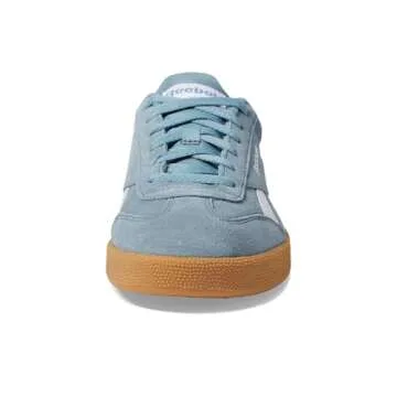 Reebok Unisex Smash Edge Sneaker, Soft Slate/White/Gum, 3.5 US Men