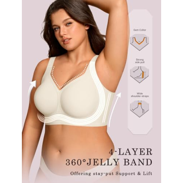OEAK Women's Wireless Jelly Bra - Ultimate Comfort & Support