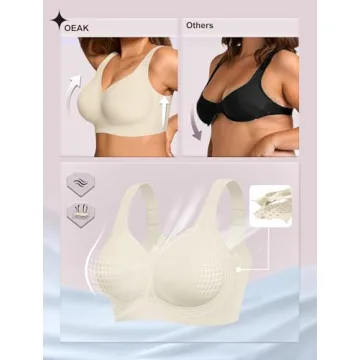 OEAK Wireless Jelly Bra - Comfortable No Underwire Support