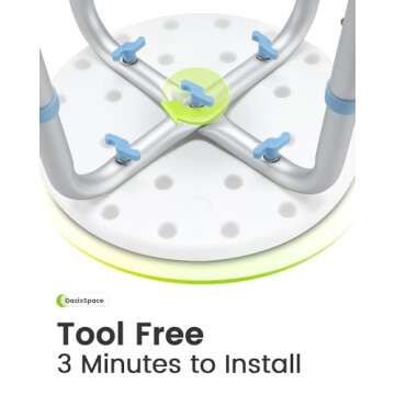 OasisSpace Adjustable Shower Chair for Safety and Comfort