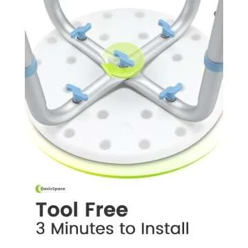 OasisSpace Adjustable Shower Chair for Safety and Comfort