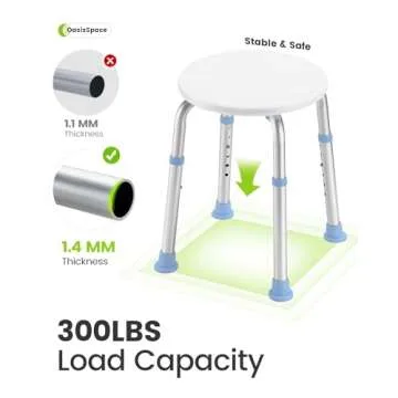 OasisSpace Adjustable Shower Chair for Safety and Comfort