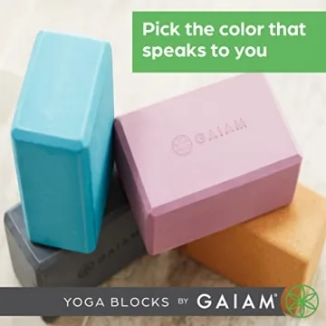 Gaiam Yoga Block - Supportive Latex-Free Eva Foam - Soft Non-Slip Surface with Beveled Edges for Yoga, Pilates, Meditation - Yoga Accessories for Stability, Balance, Deepen Stretches (Folkstone Grey)