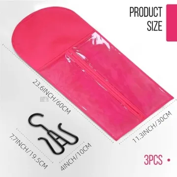 2PCS Waterproof Wig Storage Bags for Easy Traveling