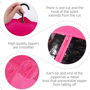 2PCS Waterproof Wig Storage Bags for Easy Traveling