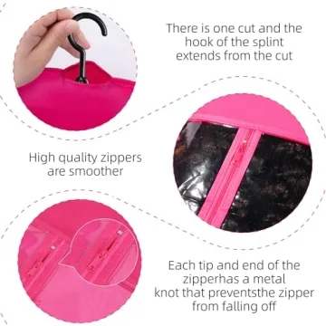 2PCS Waterproof Wig Storage Bags for Easy Traveling