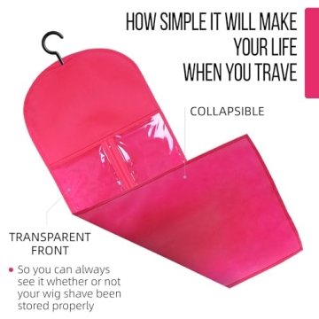 2PCS Waterproof Wig Storage Bags for Easy Traveling