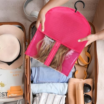 2PCS Waterproof Wig Storage Bags for Easy Traveling