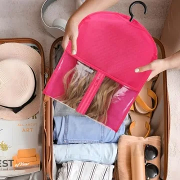 2PCS Waterproof Wig Storage Bags for Easy Traveling