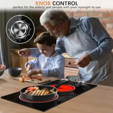 Noxton 110V Electric Cooktop - 2 Burner Ceramic Stove