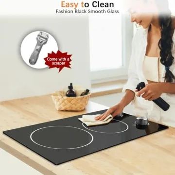 Noxton 110V Electric Cooktop - 2 Burner Ceramic Stove