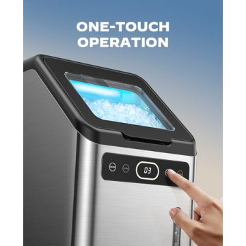 Totnz Nugget Ice Maker - Soft Pebble Ice, Self-Cleaning