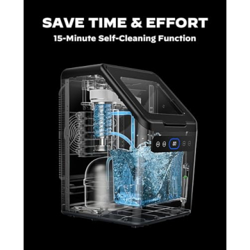 Totnz Nugget Ice Maker - Soft Pebble Ice, Self-Cleaning