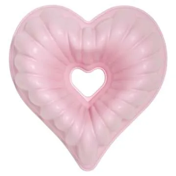 Paris Hilton Heart Shaped Fluted Cake Pan - Stylish Pink Nonstick Bakeware for Delicious Desserts