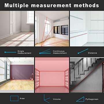 165ft HANMATEK Laser Measure with Backlit LCD