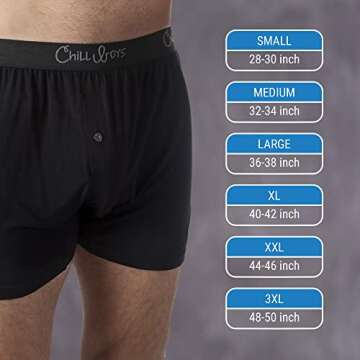Chill Boys Men's Cool & Breathable Bamboo Boxers