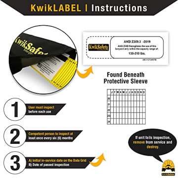 KwikSafety - Charlotte, NC - Copperhead Safety Lanyard [Adjustable 4' to 6'] Single Leg No Shock Absorber ANSI OSHA Positioning