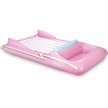 FUNBOY Retro Convertible Pink Pool Float for Summer Fun